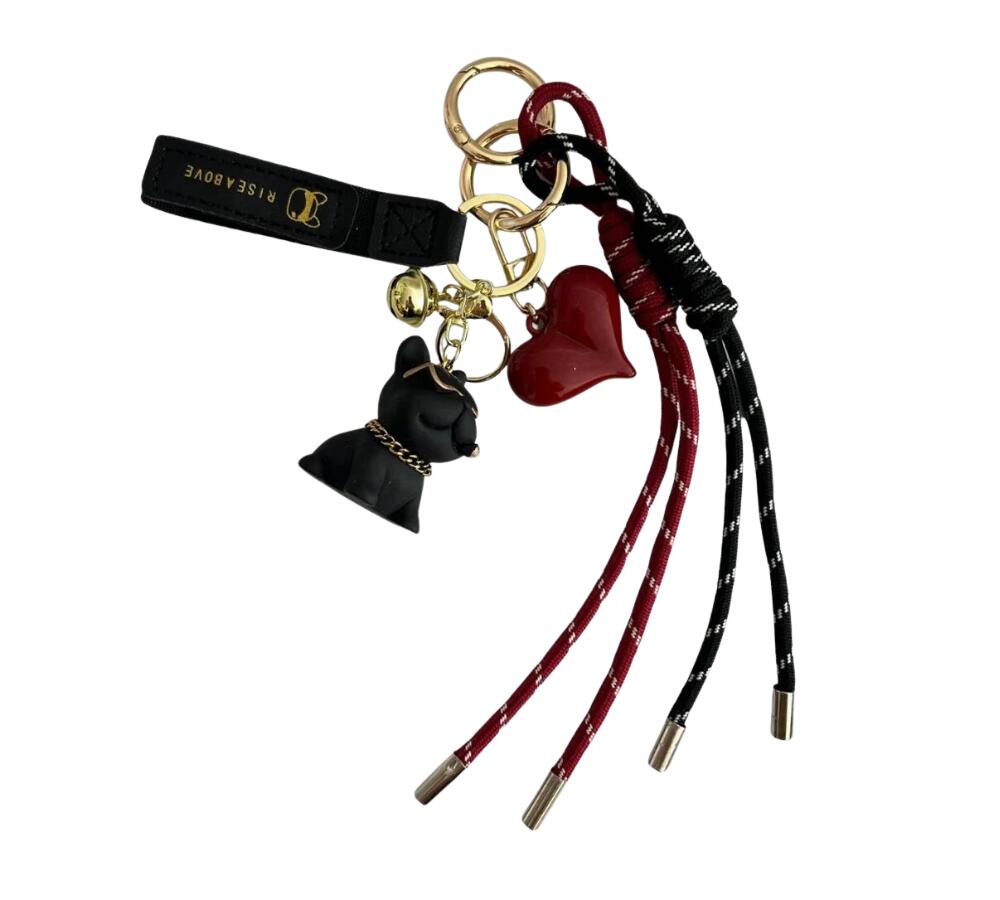 Bull dog taskevedhæng - rød